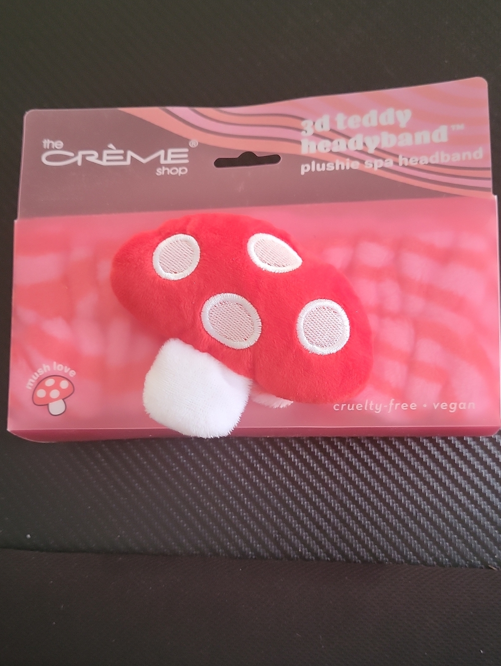 The Creme Shop Red Plush Mushroom Spa Headband‎